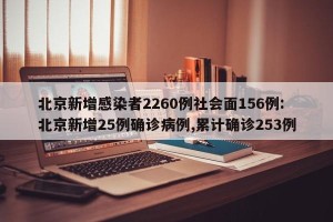 北京新增感染者2260例社会面156例:北京新增25例确诊病例,累计确诊253例